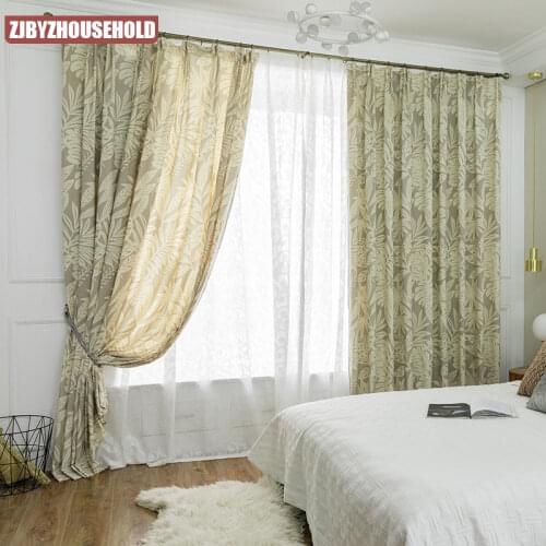 New Modern Curtains for Living Dining Room Bedroom Simple Polyester Cotton Printed Fabric Curtain Finished Product Customization