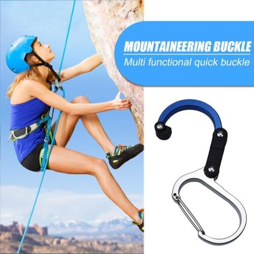 Gear Clip - Carabiner Rotating Hook Clip Outdoor Camping Aluminum Alloy Rotating Buckle Hook D-ring Backpack Carabiner