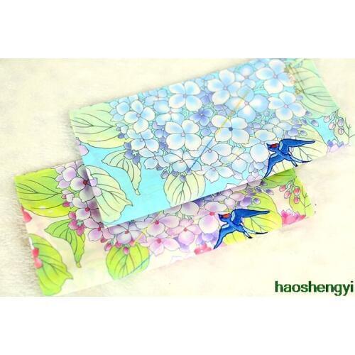 Womens Japanese handkerchief,cotton embroidery ultra-thin soft hydrangea handkerchief,Wearing a headscarf