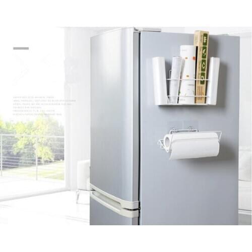 1PC Refrigerator Cling Film Storage Rack Wrap Cutter Wall Hanging Paper Towel Holder Kitchen Organizer Paper Holder Rack QA 169