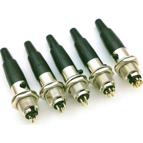 100Set Mini XLR 3pin 4Pin 5pin 6pin 7pinMale Cable Inline Plug Small 3pin 4pin 5pin 6pin 7pinFemale