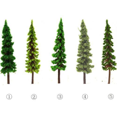 100pcs/lot Scale 4.3cm ABS High Quality Mini Model Plastic Trees For Railroad Train Building Layout