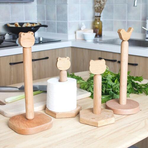 2020 free shipping wooden paper towel holder for kitchen home decor table decoration & accessories nordic modern japanese style