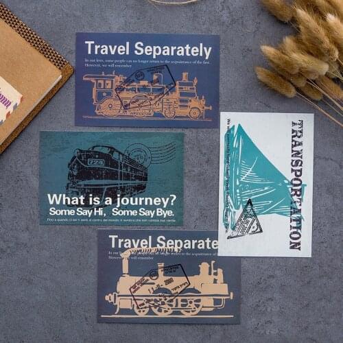 30pcs art I travel with... theme card multi-use as Scrapbooking party invitation DIY Decoration gift card message card postcard