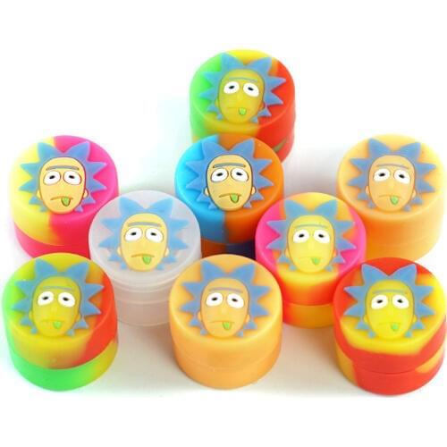 30pcs silicone Wax Container 2ml Silicone storage oil Jars Concentrate Case for cigarette