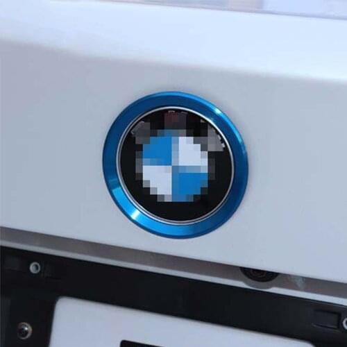 Aluminum Auto Front Rear Logo Emblem Circle Chrome Ring Decoration For BMW 3 4 Serise M3 M4 F30 F31 F32 F34 F82 Car Accessories