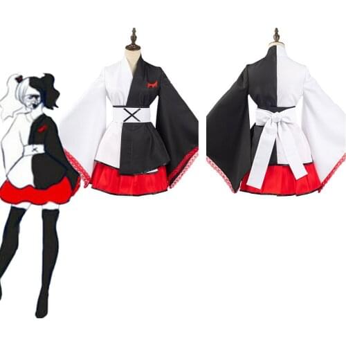 Anime Danganronpa Monokuma Cosplay Japanese Kimono Dresses Halloween Christmas for Women Custom Made