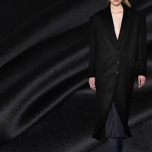 White Waxberry Black High Gloss Overcoating Cashmere Wool Materials Women Suits Pants Overcoat DIY Cloth Fabrics Freeshipping