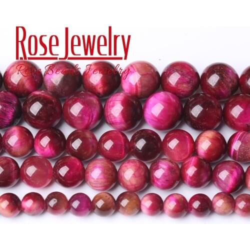 Free Shipping AAA Natural Rose Stone Red Tiger Eye Round Beads 6 8 10 Mm Size for Jewelry Making