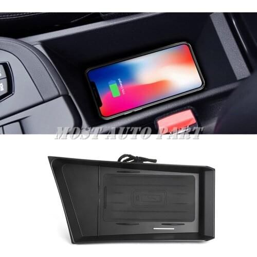 Wireless Car Charger Phone Fast Charger Pad Storage Box For BMW X1 F48 X2 F39 2018-2021 LHD The Phone With QI Wireless Charging