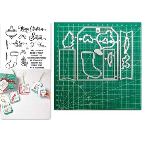 Tag Buffet Metal Cutting Dies And Stamps for Scrapbooking DIY Album Stamp Paper Card Embossing Decor Craft Stencils Die Cut