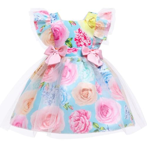 Christmas Flower Girls dresses Elegant Princess Party Dress Kids Dresses For Girls Costume Wedding Dress Infant Vestidos 3-10 Y