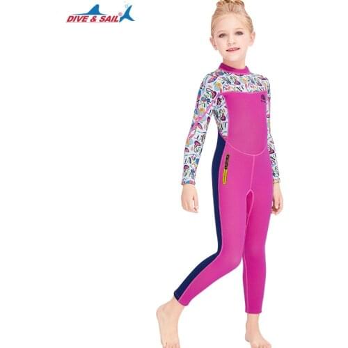 ChildrenS Wetsuit ChildrenS Swimsuit Wetsuit Long-Sleeved Girl Surfing Children Snorkeling Sunscreen Neoprene Swimsuit