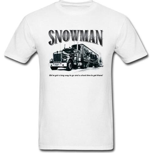 Smokey N The Bandits T-shirt Snowman Tshirt Men Trucker Car Lover T Shirt Father Day Gift Clothes Cotton White Streetwear Retro