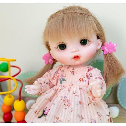 20CM OB Doll cute mini girl dolls Casual Fashion Princess Clothes Suit full vinyl body pony wig children Gift Toy