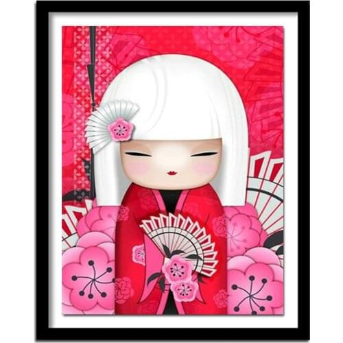 Cute Dolls Diamond Cartoon Pictures Cross Stitch Diamond Embroidery Needlework Painting Full Kits