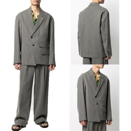 2 Pieces Woolen Cloth Men Suits&Blazer+Pant Casuel Tuxedos Custom Made Fashion And Handsome Wedding Suits