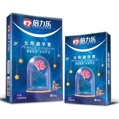 2PCS/Box New Female Condom For Woman Orgasm Stimulate Safe Contraceptives Adult Products Couple Sexual Love Condoms Penis Sleeve