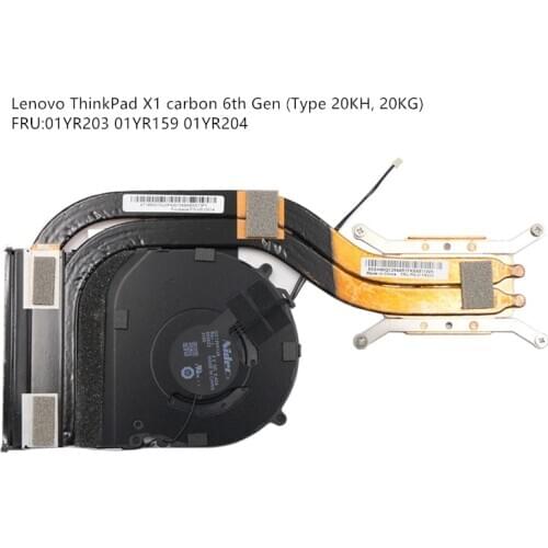 New Original For Lenovo Thinkpad X1 carbon 6th Gen (Type 20KH, 20KG) CPU Heatsink Cooling Fan 01YR203 01YR159 01YR204