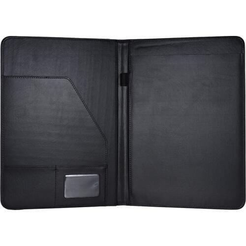 A4 PU Folder Bag Leather MultifunctionalBusiness Portfolio Padfolio Folder Document Case Organizer with Business Card Holder