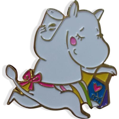 Customized Cute Animal Memorial Badge Custom Metal Name Badge