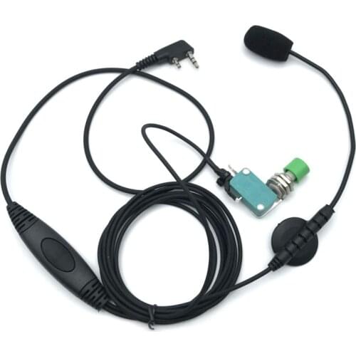 2 Pin K Type Portable PTT Mic External Wired Microphone Use In Auto Car Truck Motorcycle for BAOFENG/KENWOOD/POFUNG/HYT CB Radio