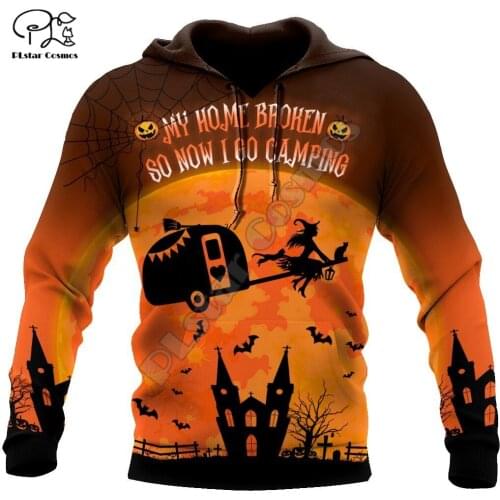 PLstar Cosmos Crazy Amazing Halloween 3D Printed Hoodies Sweatshirts Zip Hooded For Men And Women Casual Streetwear Style-H6