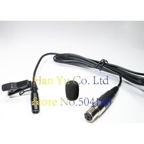 Professional Lapella Mini Condenser Microphone 4Pin Clip Mic for Shure Bodypack mini 4 Pin XLR TA4F