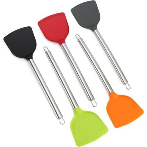Multicolored Non-stick Cooking Turners Spatula Heat-Resistant Spoon Scoop Turner Flexible Kitchen Cooking Tools
