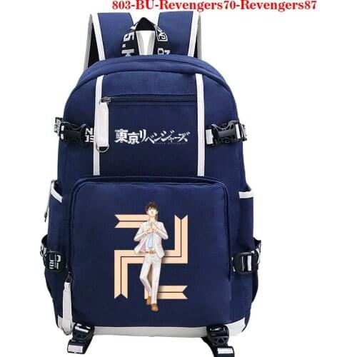 Tokyo Revengers Backpack Anime Cosplay Large Capacity Unisex School Character Print Shoulder Travel Laptop Polyester Pocket Bags