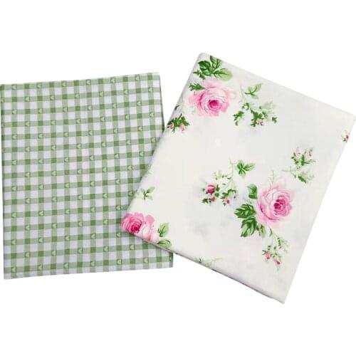 100% Cotton Twill Fabric DIY Fabric for Baby Quilting Cloth Printed Roes for Sewing Bed Sheet Cotton Making Cloth