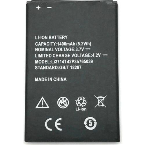 1400mAh Li3714T42P3h765039 Battery Replacement for ZTE Blade A3 T220 Battery AF3 T221 A5 AF5 Mobile Phone