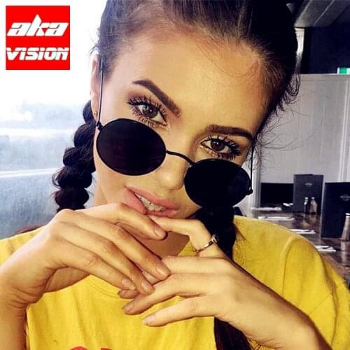 AKA VISION Retro Sunglasses Women 2021 Round Glasses for Men/Women Luxury Brand Eyeglasses Women Vintage Gafas De Sol UV400