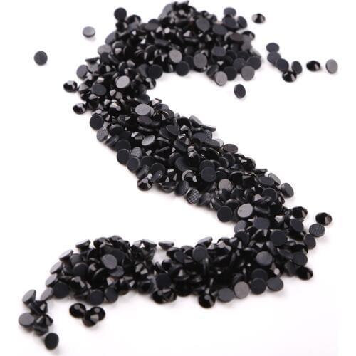 All Sizes Black Hotfix Rhinestones Flatback Round Crystals DMC Rhinestones Hot Fix Strass DIY Iron On for multiple use