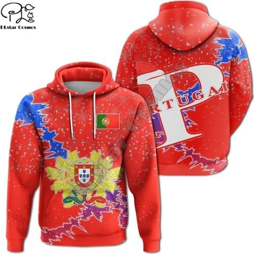 PLstar Cosmos Newest Fashion Portugal Symbol 3D Print Hoodie Sweatshirts Flag Zip Hooded Men‘s/Women Casual Brand Clothing P7