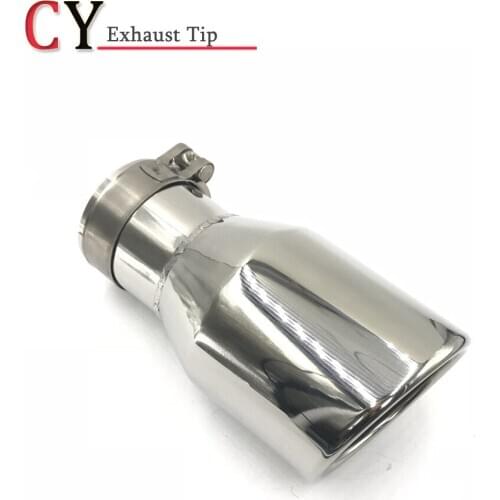 1 Piece Slant Cut Outlet Curly Universal Car Auto Tip 304 Stainless Steel Tail Pipe Tip Exhause Muffler
