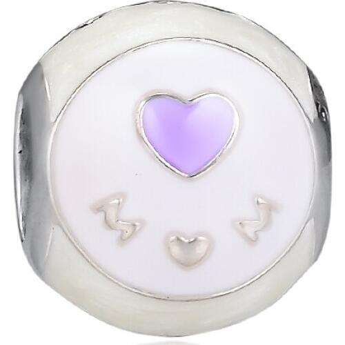 CKK Silver 925 Jewelry Fits Pandora Bracelets Love Mom Charm, Mixed Enamel Beads Original Sterling Silver Making