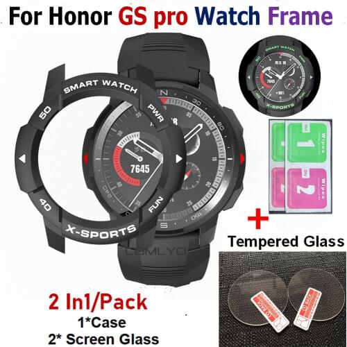 TPU Protective Cover Case For Honor gs pro Watch Frame Screen Tempered Glass Protector Film for Honor GS PRO Shell Bracelet