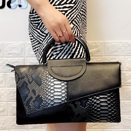 Splicing Womens Luxury Bag Famous Brand Woman Shoulder Bags 2021 Leather Bags 100% Female Bag Cheap With Free Shipping Handbags