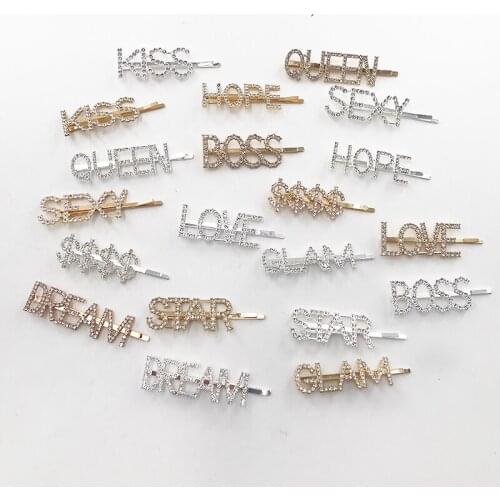 Rhinestones Hair Clip For Women Hair Accessories Crystal Hair Clips Girls Barrette Hair pins Hair Jewelry headdress