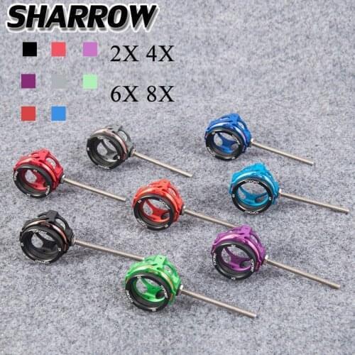 1pc Archery Sighting Scope 2/4/6/8X Magnification ID 29mm 10-32 Thread Compound Bow Sight Head For Hunting Shooting Accessories