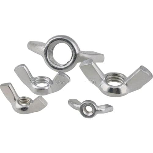 10#-24 DIN315 Zinc Plated Carbon Steel Hand Twist Butterfly Wing Nut 100pc/lot