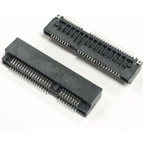 10pcs/lot Mini pci-e 52P H=5.2mm motherboard NIC interface adapter socket connector