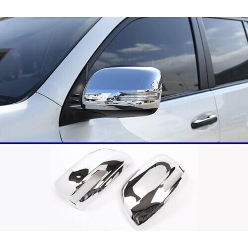 2pcs For Toyota Land Cruiser Prado FJ150 150 2010-2018 ABS Side Rearview Mirror Cap Cover Trim Car Accessories