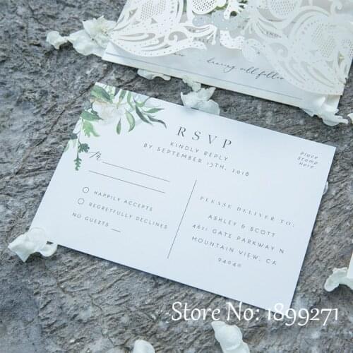 2019 Korean Banquet Loving Greeting Laser Wedding Invitation Card
