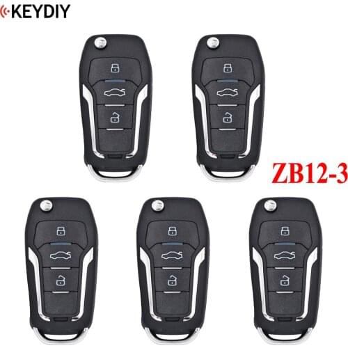 5PCS,KEYDIY Universal Smart Key ZB12-3 ZB12-4 for KD-X2 Car Key Remote Replacement Fit More than 2000 Models