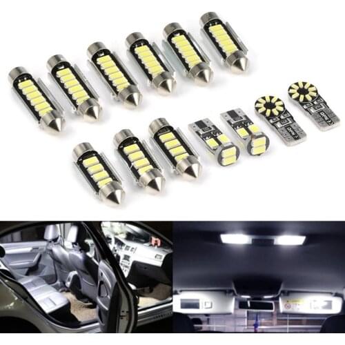 6/10/13PCS Perfect White Canbus Error Free LED Bulb Interior Dome Map Overhead Light Kit FOR VW Volkswagen Polo 6R 6C 9N 9N3