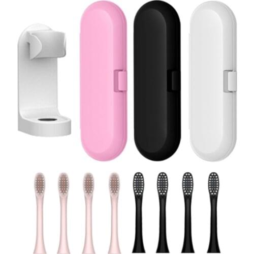 JAVEMAY X-3 Sonic Rechargeable Electric Toothbrush Head Tooth Brush Replacement Heads+Travel Box+Toothbrush Holder