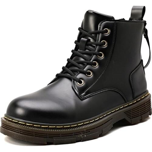 Boots Mens Leather Boots 2021 New Fashion Non-slip Wear-resistant Retro High-top Mens Shoes Motorcycle Boots