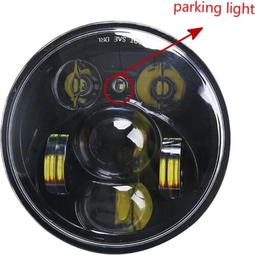 Black 5.75 inch LED Headlamp 5 3/4 inch LED Headlight Projector for Iron 883 Dyna Street Bob FXDB Sportsters